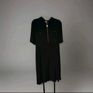 Anne Klein Black Midi Dress with Zipper